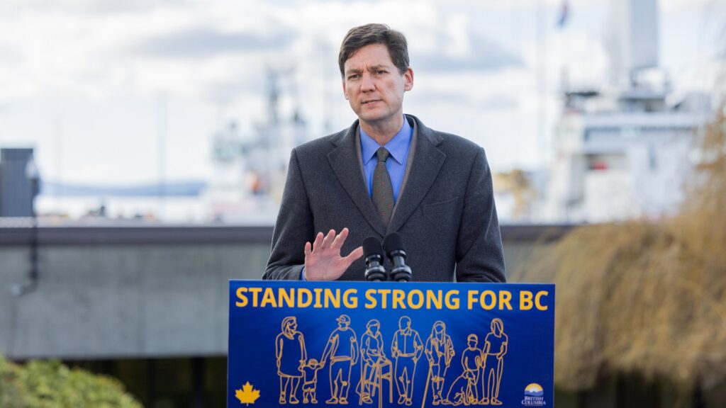 David Eby speaks at press conference